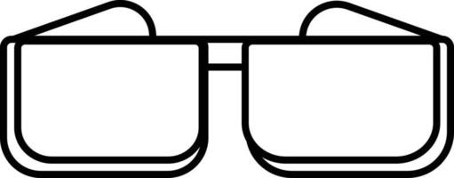 Liniensymbol für drei d-Brille vektor