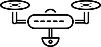 Liniensymbol für Drohne vektor