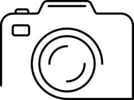 linje ikon för kamera vektor
