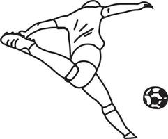 Fußball-Fußballspieler in Aktion - Vektor-Illustration vektor