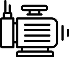 Liniensymbol für Motor vektor