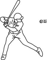 Baseball wirft Ball - Vektor-Illustration Skizze handgezeichnete vektor