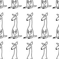 känguru tecknad sömlös mönster design - vektor