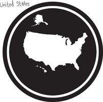 Vektor-Illustration weiße Karte der Vereinigten Staaten vektor