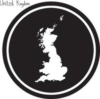 vektor illustration vit karta över Storbritannien