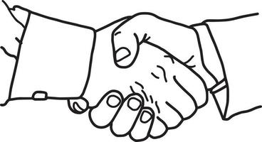 Business Handshake - Vektor-Illustration Skizze handgezeichnete vektor