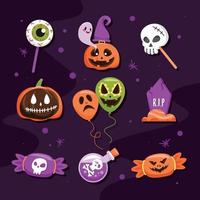 süße Halloween-Icon-Sammlung vektor