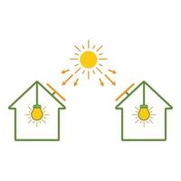 Illustrationsdesign für Sonnenkollektoren. umweltfreundliches leben abbildung vektor