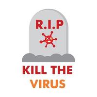 Virus-Illustrationsdesign. Impfstoff gegen pandemische Viren. vektor