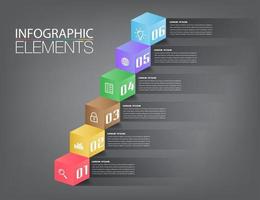 Steigerung des erfolgreichen Geschäftskonzepts. Infografik-Vektor vektor