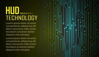 Text Cyber Circuit Zukunftstechnologie Konzept Hintergrund vektor