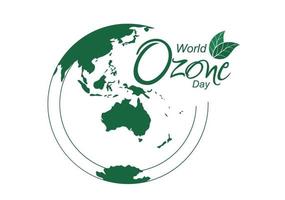Welt-Ozon-Tag-Hintergrund-Vektor-Illustration vektor