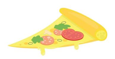 realistische Pizza mit Peperoni und verschiedenen Sorten vektor