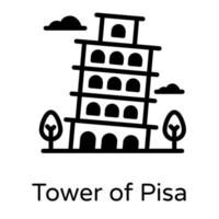 Turm von Pisa vektor