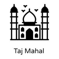 taj mahal indiskt landmärke vektor