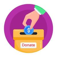 Spenden- und Charity-Box vektor