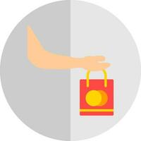 Einkaufen Hand Vektor Symbol Design