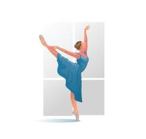 Ballerina in Tänzervektorillustration vektor