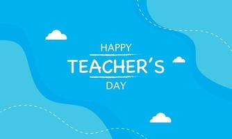 Happy Teacher's Day einfache Hintergrundvorlage vektor