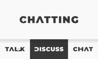 Bubble Chat negativer Weltraum-Logotyp vektor