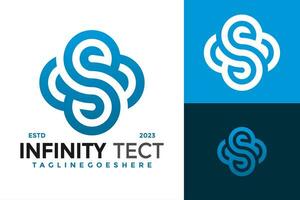 Brief s Unendlichkeit Technologie Geschäft Unternehmen Logo Design Vektor Symbol Symbol Illustration