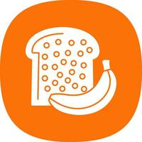 Bananenbrot-Vektor-Icon-Design vektor