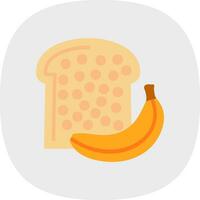 Bananenbrot-Vektor-Icon-Design vektor