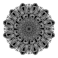 Indien dekorative Mandala-Design und abstrakte Stammes-Hintergrundkunst vektor