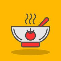 Tomate Suppe Vektor Symbol Design