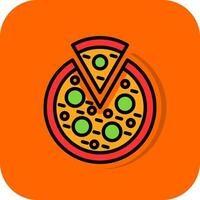 Vegetarisch Pizza Vektor Symbol Design