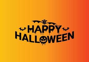 Happy Halloween-Logo und T-Shirt-Design-Vorlage vektor