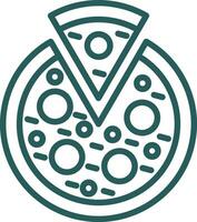 Vegetarisch Pizza Vektor Symbol Design