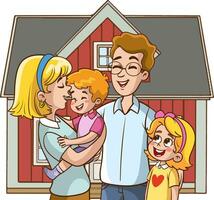 vektor illustration av Lycklig familj