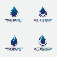 Wassertropfen-Logo-Vektor-Design-Vorlage vektor