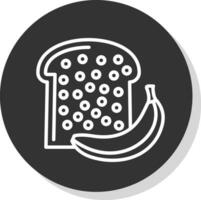 Bananenbrot-Vektor-Icon-Design vektor