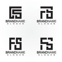 Alphabet Briefe Monogramm Logo fs elegant und Fachmann schwarz Farbe Brief Symbol Design vektor