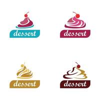 Dessert Logo Design Vektor Symbol Illustration Vorlage