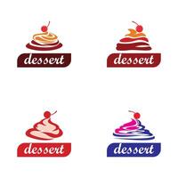 Dessert Logo Design Vektor Symbol Illustration Vorlage