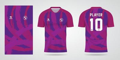 lila Trikot-Vorlage für Teamuniformen und Fußball-T-Shirt vektor