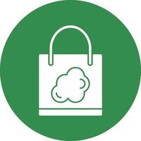 Einkaufen Tasche Wolke Vektor Symbol Design