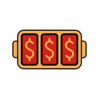 Slot Maschine Symbol Vektor Design Symbol Illustration