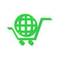 globales Shopping-Vektorsymbol vektor