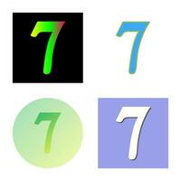 Vektorsymbol Nummer sieben vektor