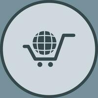 globales Shopping-Vektorsymbol vektor