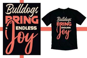 Bulldogge t Hemd Design zum Mann Frauen vektor