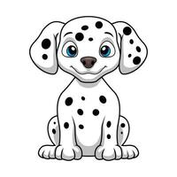 süß Dalmatiner Hund Karikatur auf Weiß Hintergrund vektor