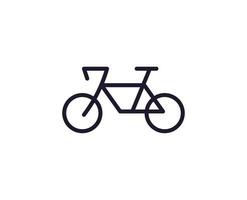 Single Linie Symbol von Fahrrad auf isoliert Weiß Hintergrund. hoch Qualität editierbar Schlaganfall zum Handy, Mobiltelefon Apps, Netz Design, Webseiten, online Geschäfte usw. vektor