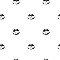 Halloween Kürbis Gesicht Symbol nahtlos Muster. unheimlich Gesicht isoliert auf Weiß Hintergrund. Vektor Illustration, eben Stil.