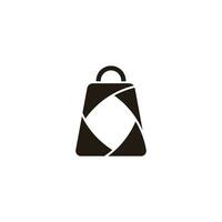 Papier Tasche einfach Rahmen Design Symbol Logo Vektor