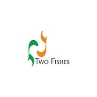 Brief n abstrakt Fisch Balance Symbol Logo Vektor